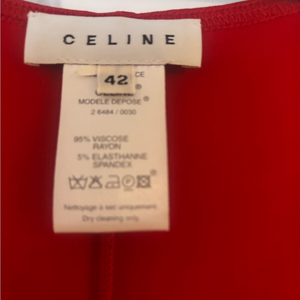 Celine Vibrant Red dress , made in France 🇫🇷
